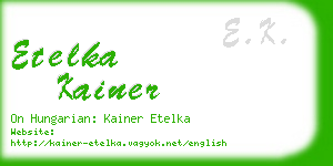 etelka kainer business card